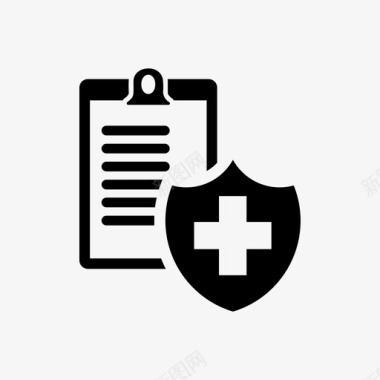 健康保险健康保险表格剪贴板文件图标