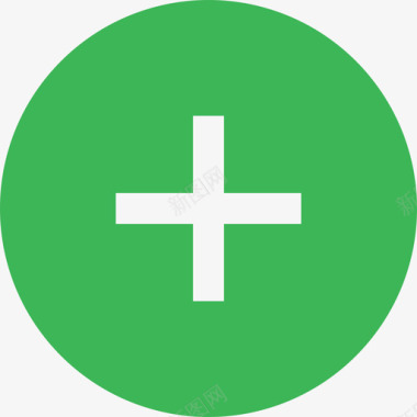 置顶按钮绿色绿色添加按钮图标