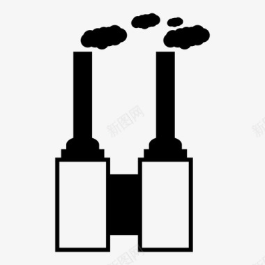 发电厂工厂生物质能源图标