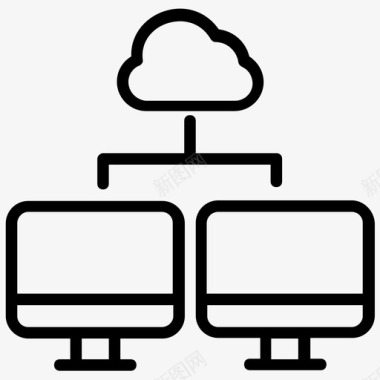 数据信息表格云计算云控制云数据图标
