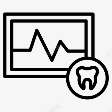 有关牙齿医疗监视器牙科脉冲图标