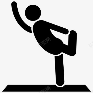 奥运会体育项目健美操身体健康舞蹈锻炼图标