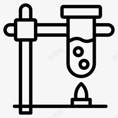 燃烧的灰烬实验室燃烧器科学图标