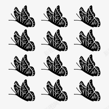图案设计背景蝴蝶图标