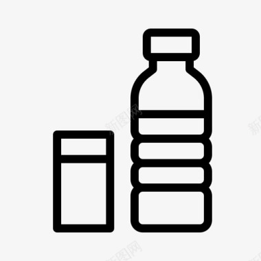 健康图标矿泉水瓶子饮料图标