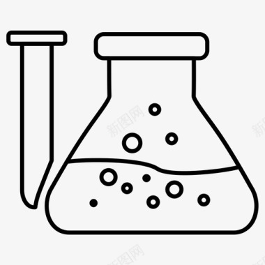 烧杯烧杯化学品烧瓶图标