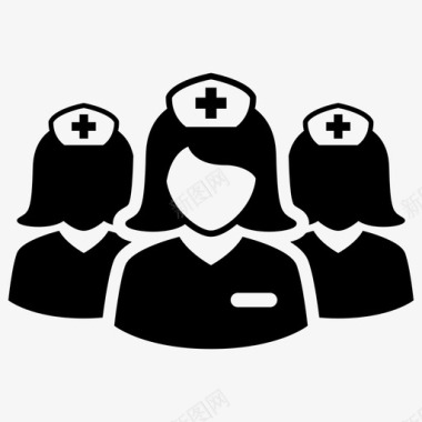 护士医务人员卫生保健医院图标
