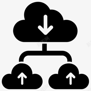 云网云网络云计算云数据图标