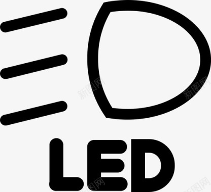 led发光字LED日间行车灯图标