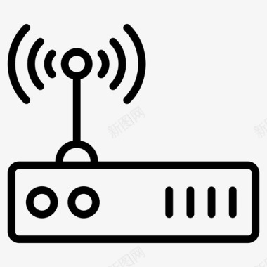 路由信号调制解调器天线路由器图标