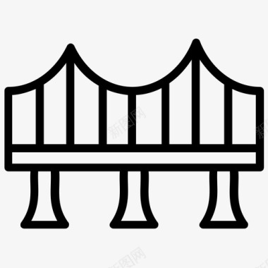 吊桥法国桥桥梁基地法国天桥图标