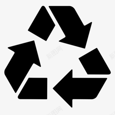 回收绿色循环图标