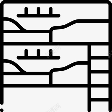 宿舍文化墙宿舍卧室双层床图标