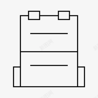 学生背包包露营图标