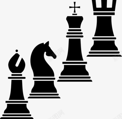 战略国际象棋国际象棋棋盘体育图标