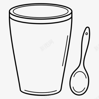 酸奶订购大锅酸奶调味汤匙图标