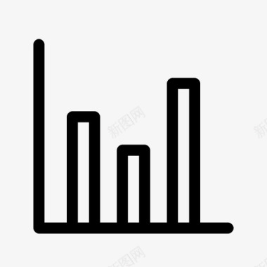 黑色信息图表分析条形图黑色星期五图标