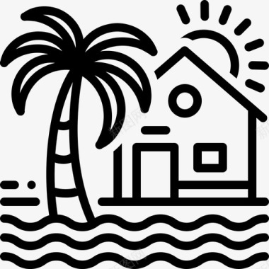 海滩别墅马尔代夫度假村图标