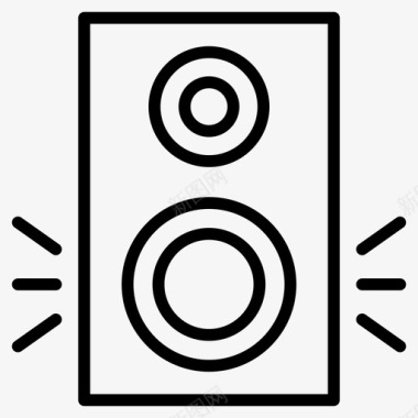 hifi低音低音扬声器音频音量图标