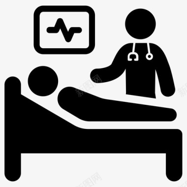 病人病人医生健康图标
