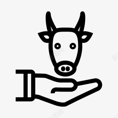 奶牛哺乳母牛母牛保护奶牛保险图标