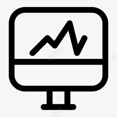 信息分析表图表监视器分析数字图标