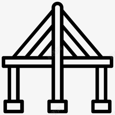 吊桥米劳高架桥桥基已建立交桥图标