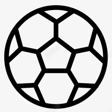 双色足球图标足球球的形状图标