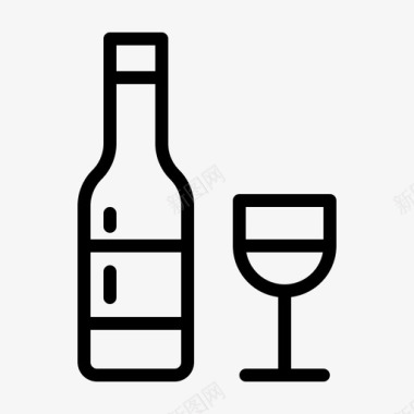 葡萄酒酒庄葡萄酒啤酒饮料图标