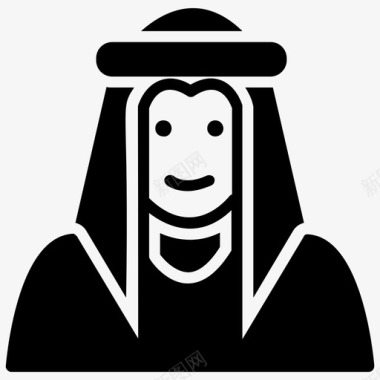 阿拉伯文人阿拉伯男人阿拉伯男人化身图标