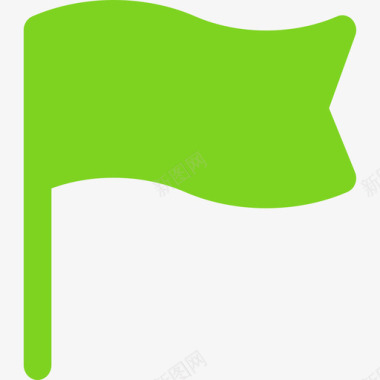 旗帜绿图标