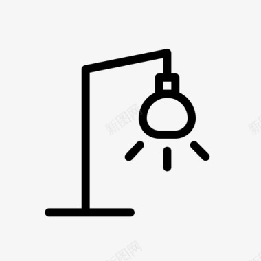 台灯家具极简主义图标