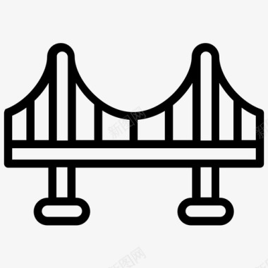 桥梁素材链桥桥基链式立交桥图标