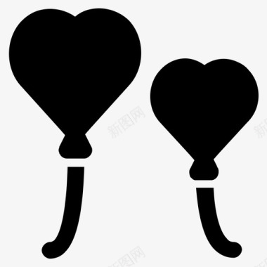 气球情侣爱情图标