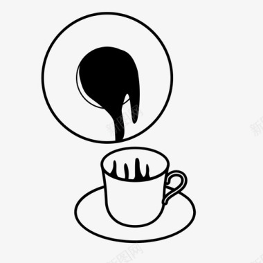 黑猴子土耳其咖啡黑咖啡算命图标