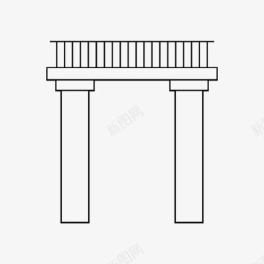 桥梁素材桥梁工业道路图标