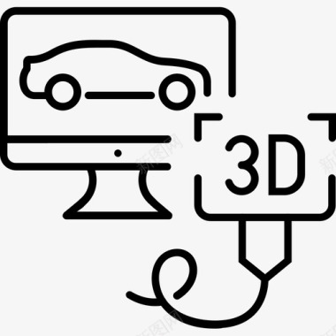 3d3d打印模型car3d汽车打印图标