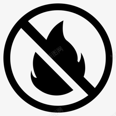 常用消防标识火灾警告火灾危险火灾风险图标