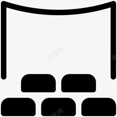 电影院摄影图电影放映电影院电影摄影图标