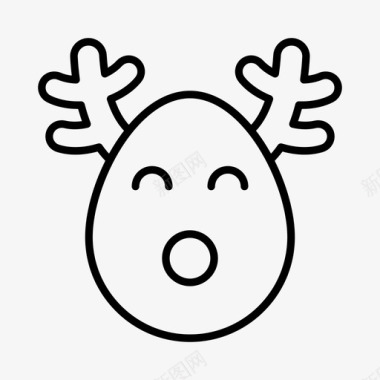 圣诞快乐驯鹿图标