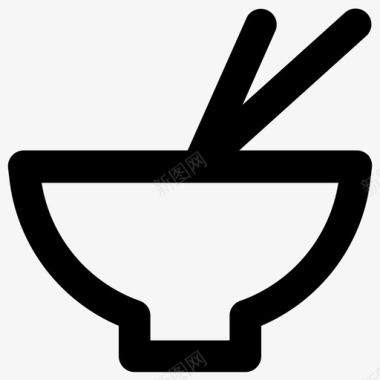 拉面碗食品日式图标