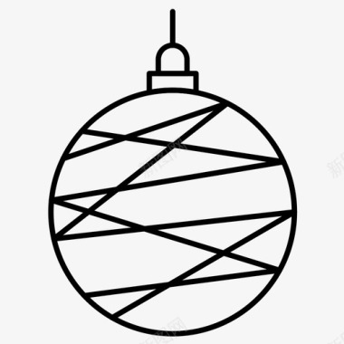 金色装饰球圣诞饰品球装饰品图标
