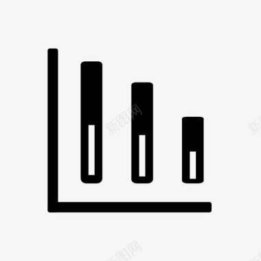 堆积桃花堆积条形图图标