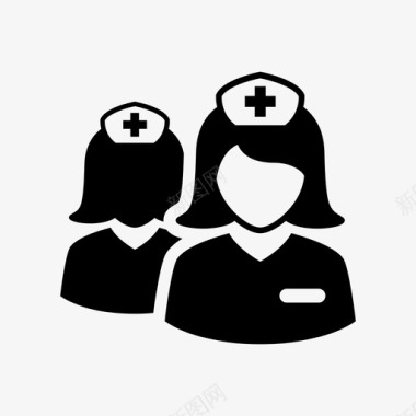 护士医务人员保健医院图标