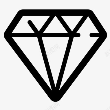 钻石宝石装饰品图标
