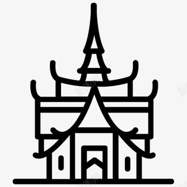 佛塔佛寺泰国地标图标