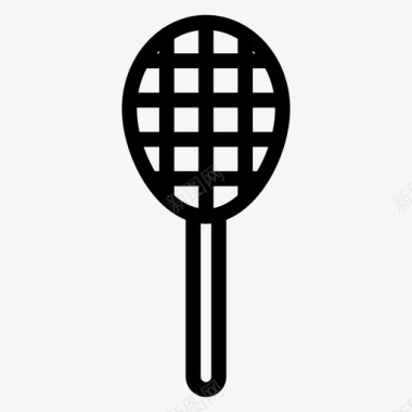网球网球拍羽毛球运动图标