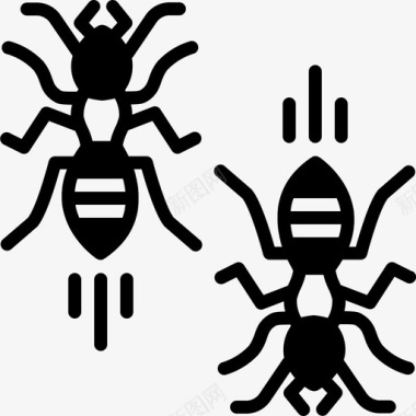 蚂蚁虫子勤劳图标