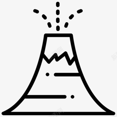 喷发的烟花火山地震爆炸图标