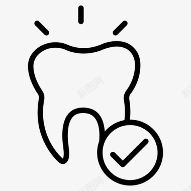 有关牙齿牙齿检查牙科图标